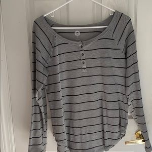 Long sleeve waffle T